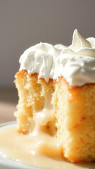 Poster - Close Up of a Vanilla Cake with Whipped Cream