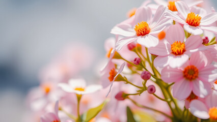 Wall Mural - Pink flowers in bloom