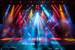 © Сергей Белый - Luminous Stage Lights and Vibrant Spotlights Illuminate Concert Scene