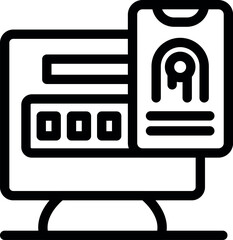 Aufkleber - online voting platform displayed on a computer screen with an electronic ballot for casting a vote d
