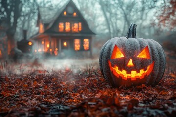 Canvas Print - Halloween is here and I hope you enjoy this carved pumpkin and jack o' lantern