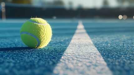 Sticker - Tennis ball on the tennis court