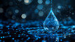 © ma - Digital water drop, a symbol of future technology