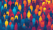 © Nova Sphere - Crowd of People in Abstract Colors