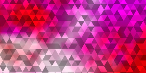 Poster - Light Red, Yellow vector background with triangles.