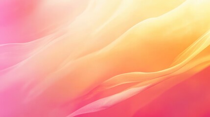 Poster - Abstract summer gradient background with soft pink, orange, and yellow colors, defocused and smoothly blended