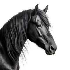 Wall Mural - Beautiful horse looking isolated on white