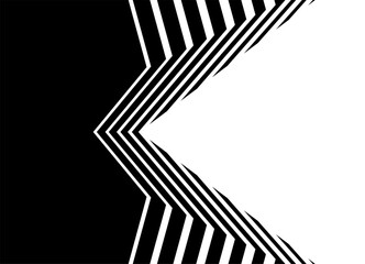 Wall Mural - The transition from black to white with a striped pattern. For advertising, posters, videos, games. Modern vector background. Abstract arrow