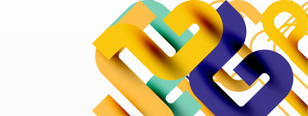 Poster - Wave lines minimal abstract background
