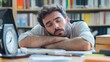 © Gatherina - Exhausted student sleeping at desk in university library
