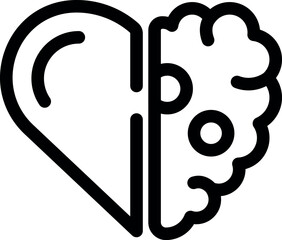 Poster - Simple icon representing the connection between feelings and thoughts
