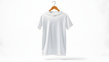 White basic t shirt for boys youth apparel studio shoot. Creative banner. Copyspace image isolated with white highlights, png