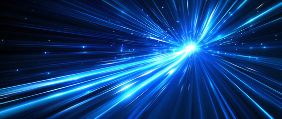 Poster - Blue Light Tunnel.