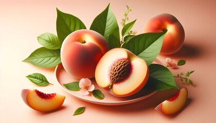 Wall Mural - peach fruit