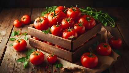 Wall Mural - tomato box