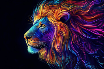  Colorful Lion.