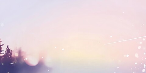 Sticker - Dreamy Evening Landscape with Soft Pastel Colors