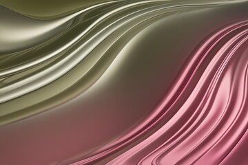 Vibrant Olive Pink Silver Fluid Gradient Background with Dynamic Wave Texture