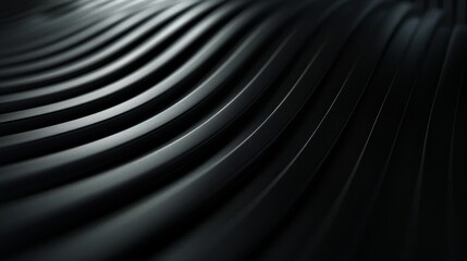 Poster - The dark, flowing lines create a dynamic sense of movement and depth in modern abstract design