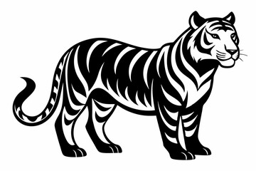 Tiger silhouette vector illustration