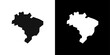 © Kajal - Map of Brazil icon Flat fill set collection