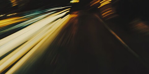 Poster - Motion Blur of Urban Night Traffic Light Trails