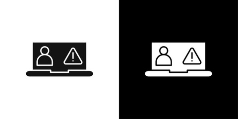 Unauthorized Access icon Flat fill set collection