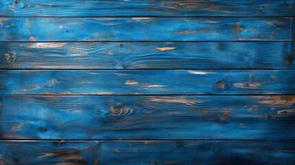 Poster - The surface reveals a stunning blue wooden panel featuring intricate textures and grain patterns, highlighting its natural beauty in soft lighting