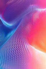 Poster - A vibrant abstract wave design with beautiful gradients and dynamic dot patterns for creative projects