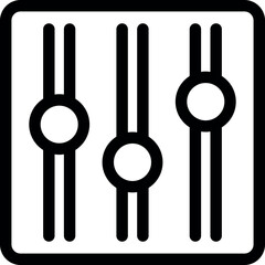 Poster - Simple vector icon of an audio control panel, perfect for representing sound adjustment and mixing