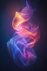 Poster - vibrant swirls of color twist gracefully, blending warm and cool tones in an enchanting display agai