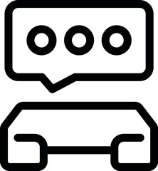 Poster - Simple vector icon of a chat message notification appearing over a smartphone