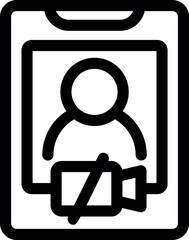 Poster - Smartphone is showing a person with a video call canceled icon