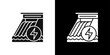 © Krrish - Hydroelectric dam icon flat line symbol set.