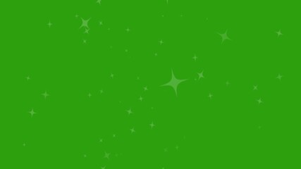 Poster - white star blinking, twinkling Star or blinking light effect on black screen background, sparkling stars animation, Twinkle light glitter stars sparkling, Star twinkling for festive  holiday event.