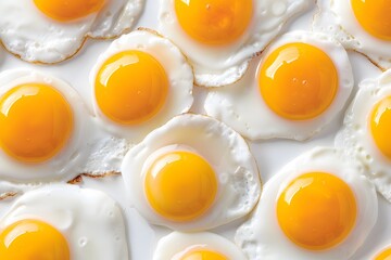 fried eggs isolated on white background