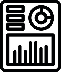 Poster - Electronic device showing growing bars chart on its screen and a pie chart, representing data analysis and growth