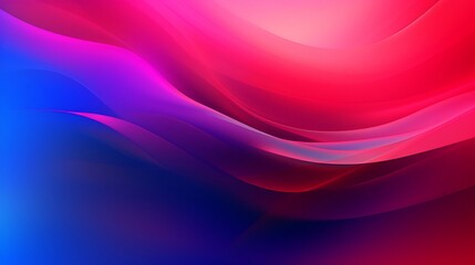 Poster - Abstract Blue & Pink Waves.