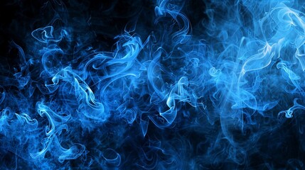 Fototapete - Blue Smoke Abstract.