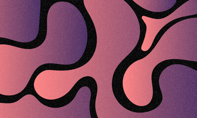 Poster - beautiful vector color gradient background with noise and wavy lines. abstract minimal grainy gradie