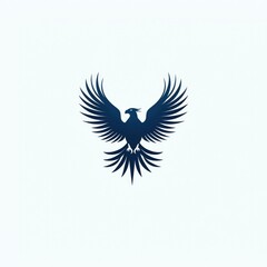 Wall Mural - Blue Eagle Silhouette Logo