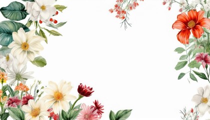 Wall Mural - seamless pattern with flowers