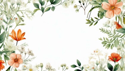 Wall Mural - seamless pattern with flowers