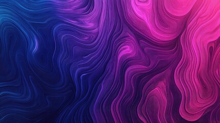 Poster - Dark blue, purple, and pink gradient background with ombre effect, featuring wavy lines, neon glow, and a rough grain texture