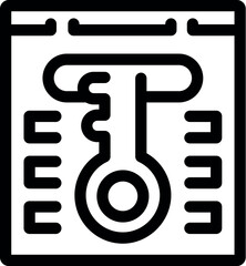 Poster - Simple icon of a web page showing a key, representing the concept of online security