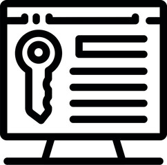 Poster - Website login page is being protected with a key, symbolizing online security