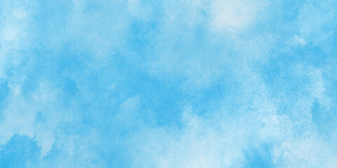 Poster - blue sky with clouds. light sky blue shades watercolor background.grunge blue background with space 