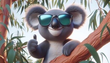 Wall Mural - Fröhlicher Koala Bär