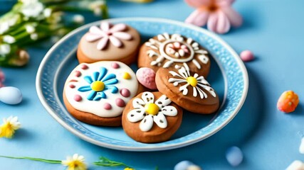 Sticker -  Delicate floral cookies a feast for the eyes and palate