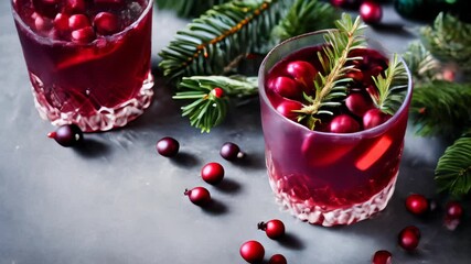 Wall Mural -  Celebrate the festive season with a warm fruity drink